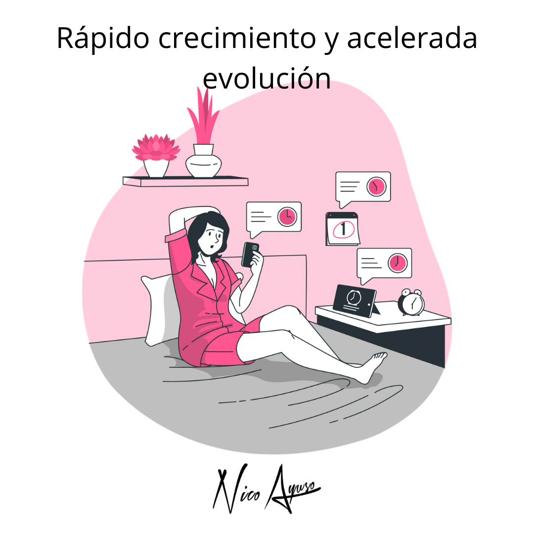 Rápido crecimiento y acelerada evolución